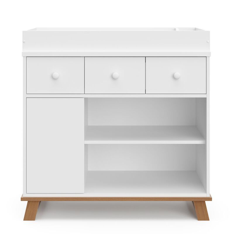Storkcraft Modern Nursery Changing Table Dresser - Vintage Driftwood