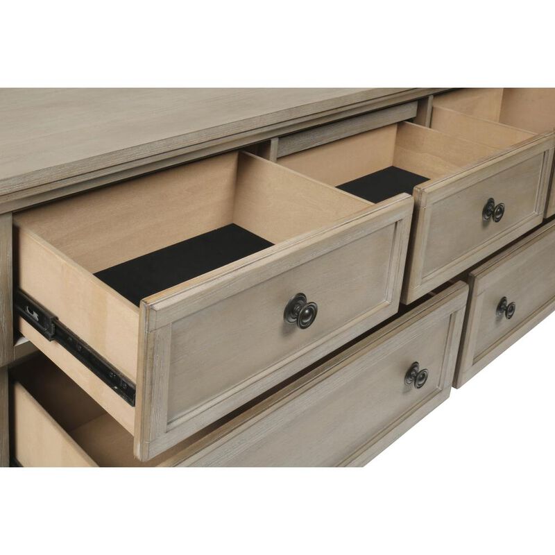 New Classic Furniture Furniture Allegra Solid Wood Engineered Wood Dresser in Pewter