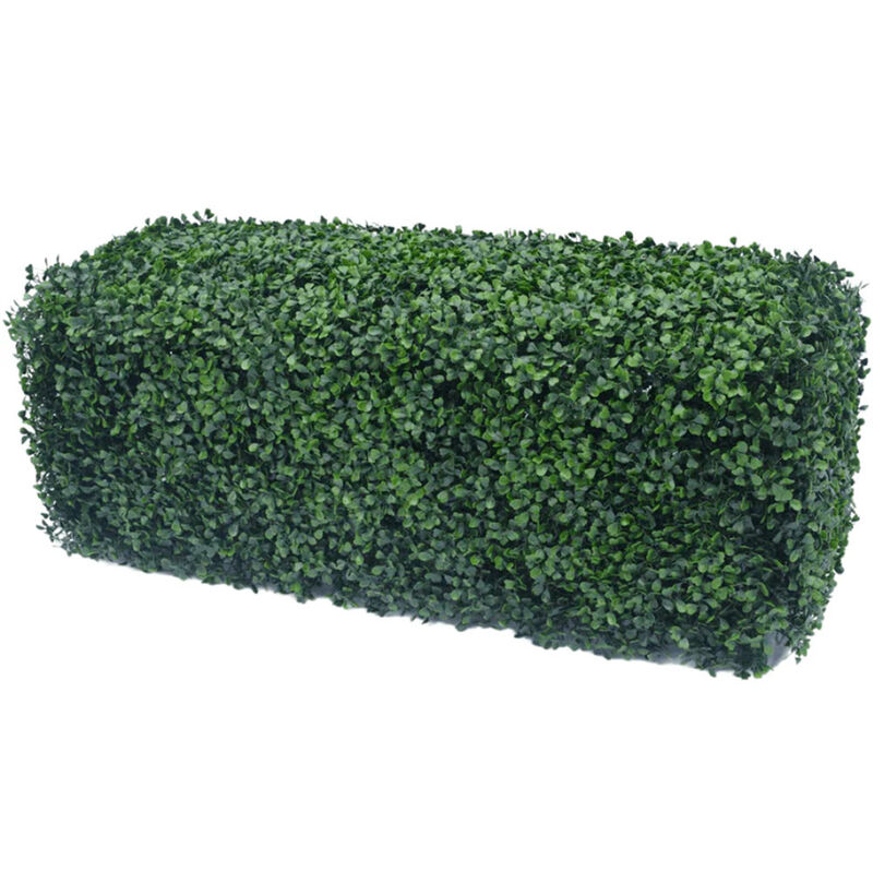Light Artificial Boxwood Hedge 40"L x 20"H Commercial Grade UV Resistant
