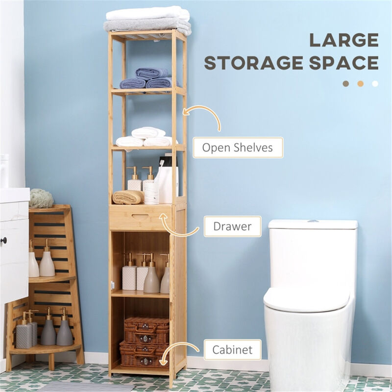 Bathroom Cabinet with Built-in Laundry Basket for Storage and Organization