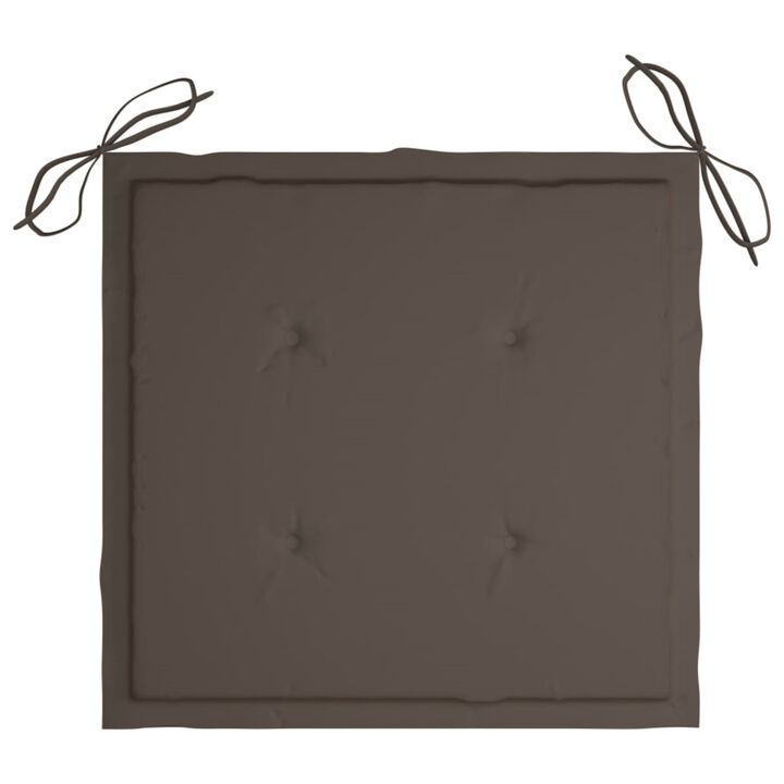 vidaXL Garden Chair Cushions 4 pcs Taupe 19.7"x19.7"x1.6" Fabric
