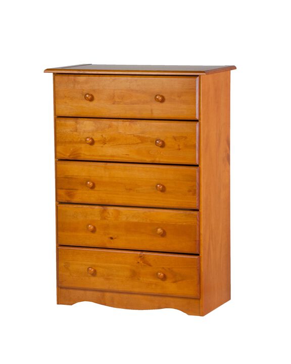 100% Solid Wood 5-Drawer Chest