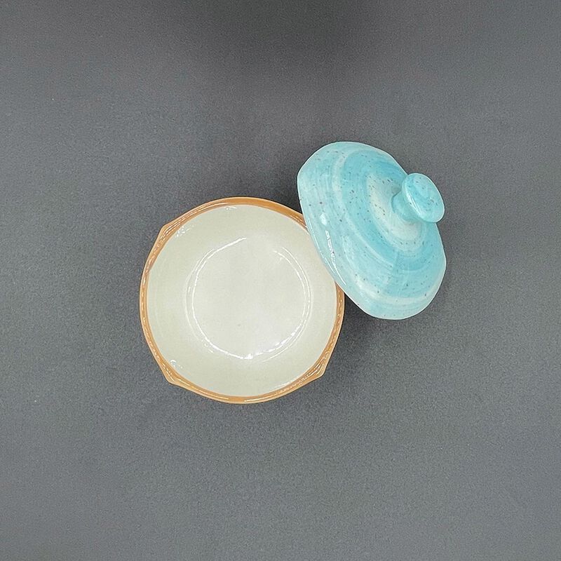 Aqua dia.3.5" h:2" Round Blue Porcelain Bowl