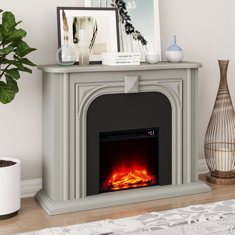 FESTIVO 47.5" Wide Freestanding Fireplace with Realistic LED Flames