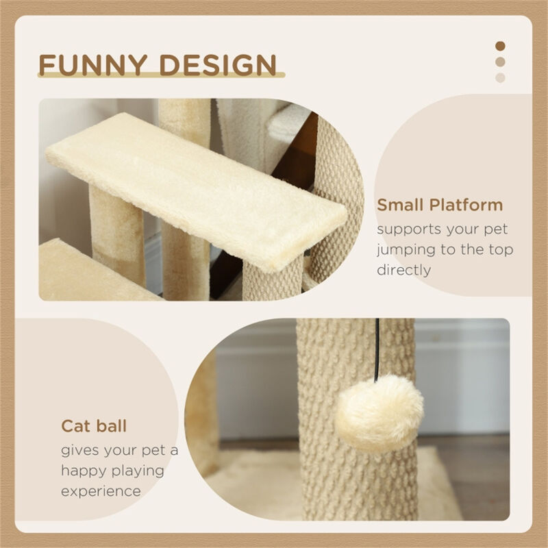 Cat Tree Multi-Level Tower with Scratching Posts, Perches, and Play Areas for Cats