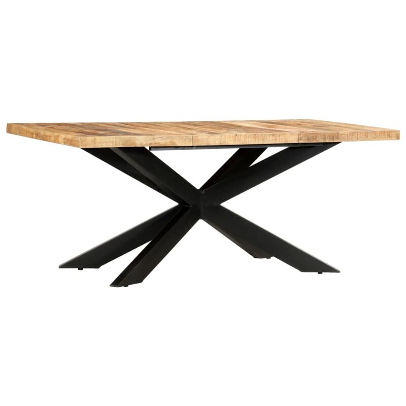 vidaXL Dining Table 70.9"x35.4"x29.9" Solid Rough Mango Wood