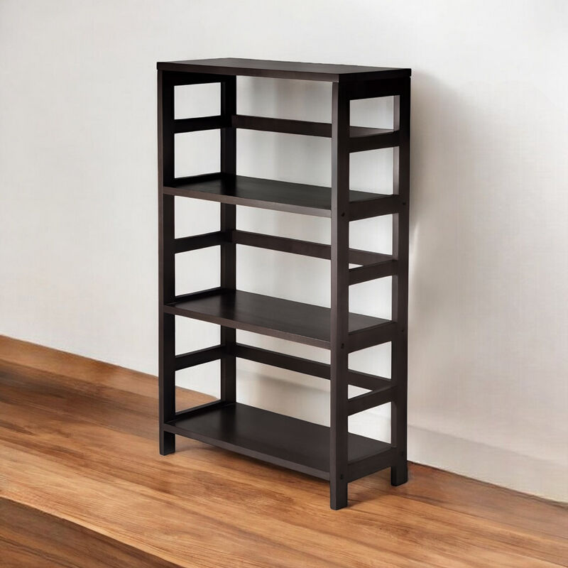 3-Shelf Wooden Bookcase Shelving Unit for Home and Office Storage