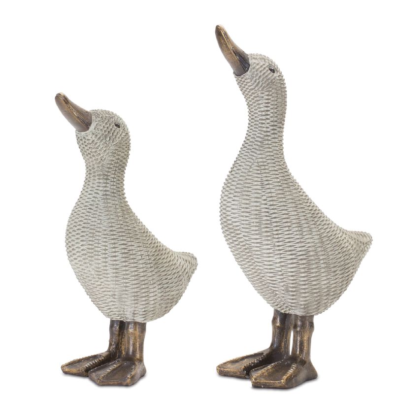 Set of 4 Duck Figurines Decorative Garden or Home Decor Accents