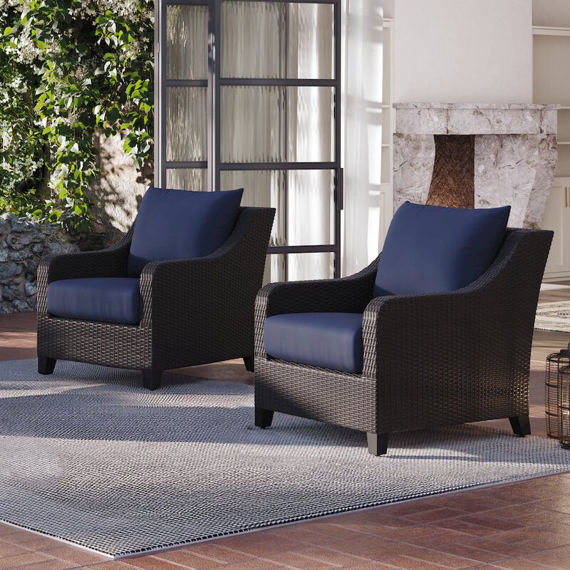 New Classic Furniture Skye Set Of 2 Club Chairs-Blue