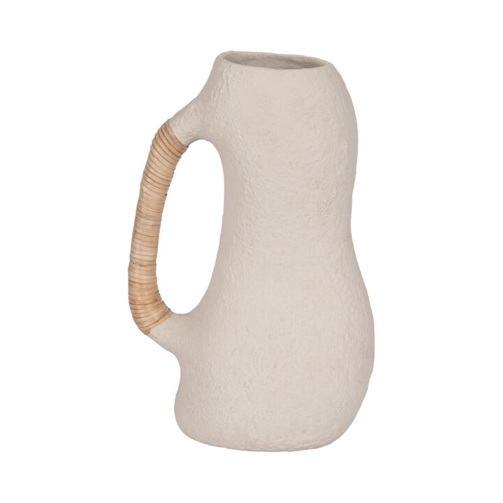 13" Ivory Ceramic Vase