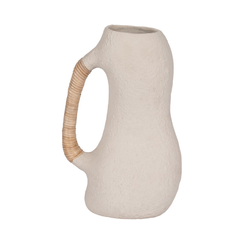 13" Ivory Ceramic Vase