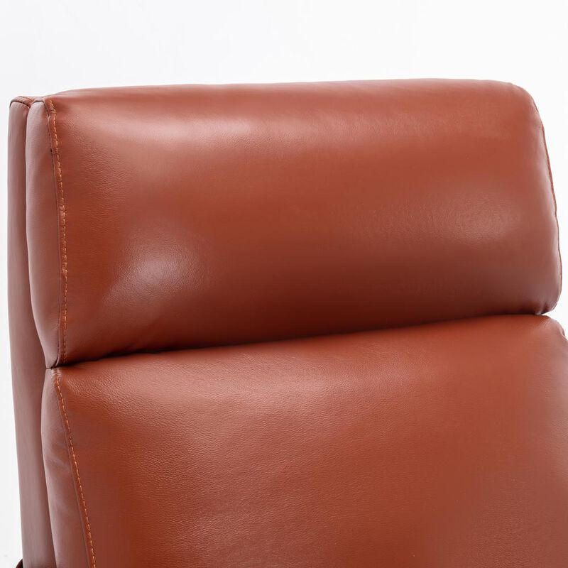 Comfort Pointe Reed Leather Push Back Recliner - Caramel
