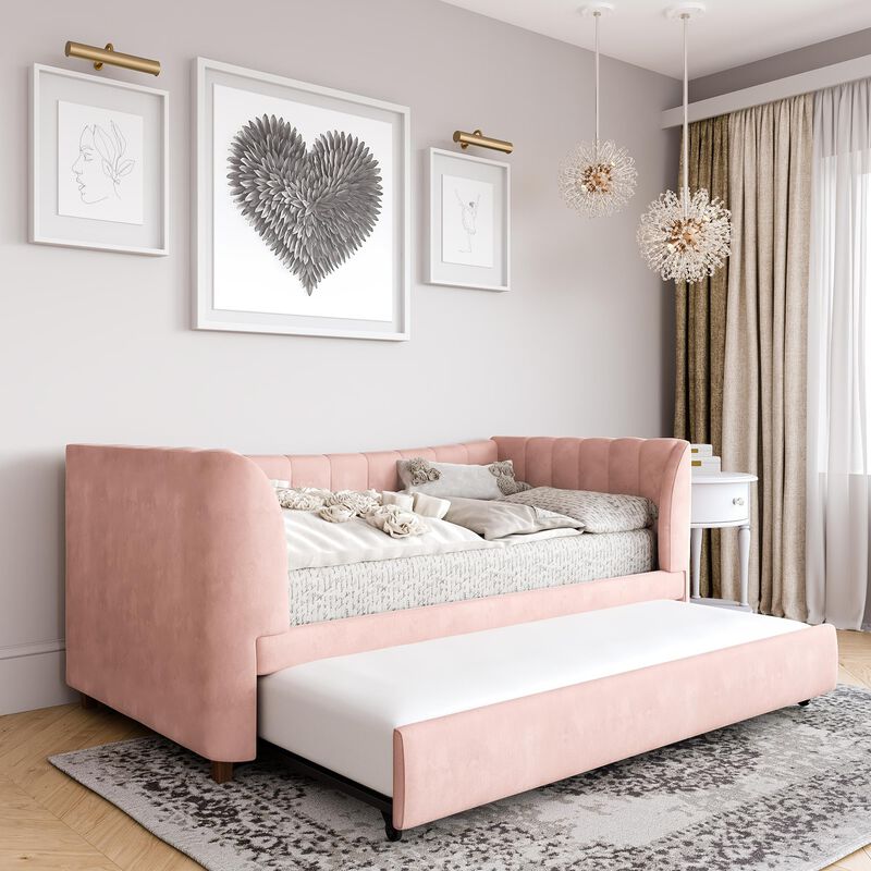 Little Seeds Valentina Upholstered Daybed with Trundle