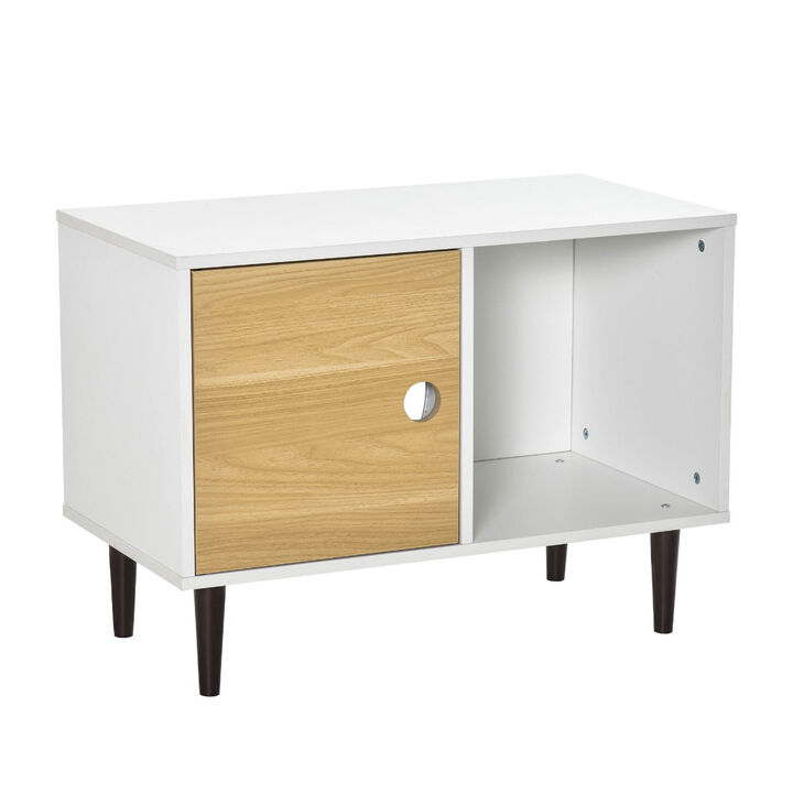 White Cat Furniture: Wooden House/End Table with Storage, 29.5"x15.75"x22"