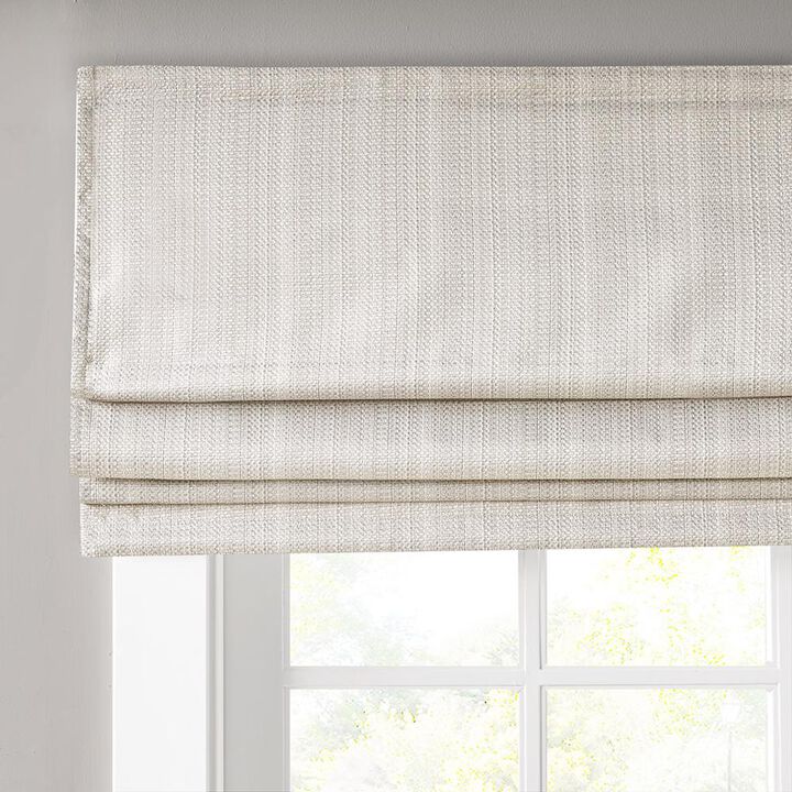 Belen Kox Galen Basket Weave Light Filtering Roman Shade, Belen Kox