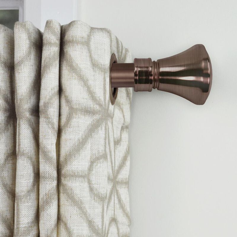 Lexington Flare Curtain Rod Set, Adjustable Length from 28" to 48"