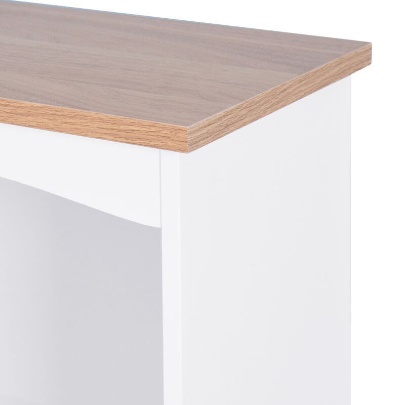 Hivvago Wooden Kitchen Pantry Storage Microwave Cabinet with Storage Drawer