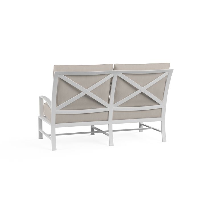 Bristol Loveseat in Canvas Flax w/ Self Welt