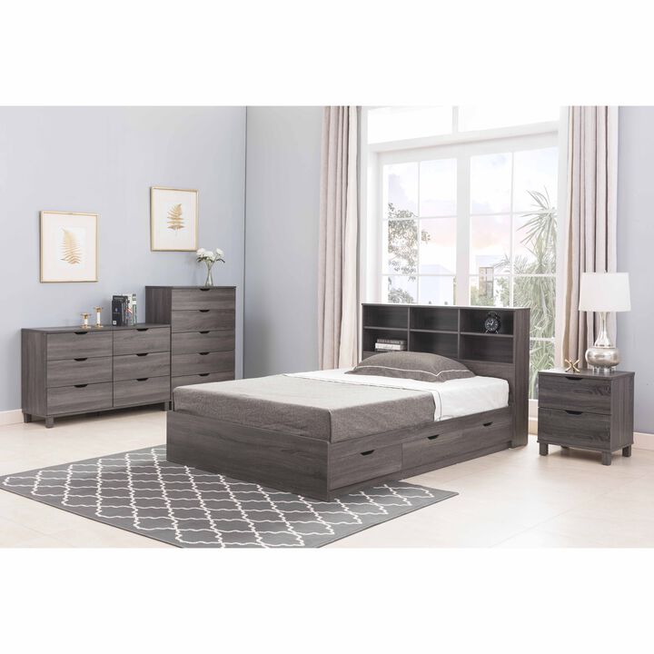 Distressed Grey Dresser with 6 Drawers