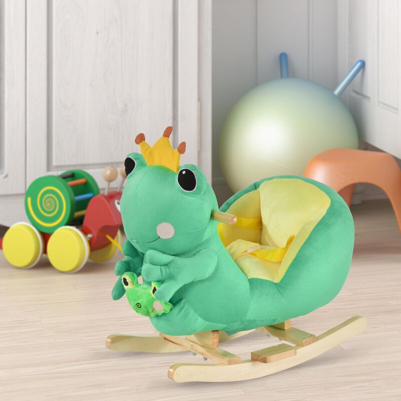 Green Frog Rocker: Musical Ride-On Toy for Toddlers 18-36 Months