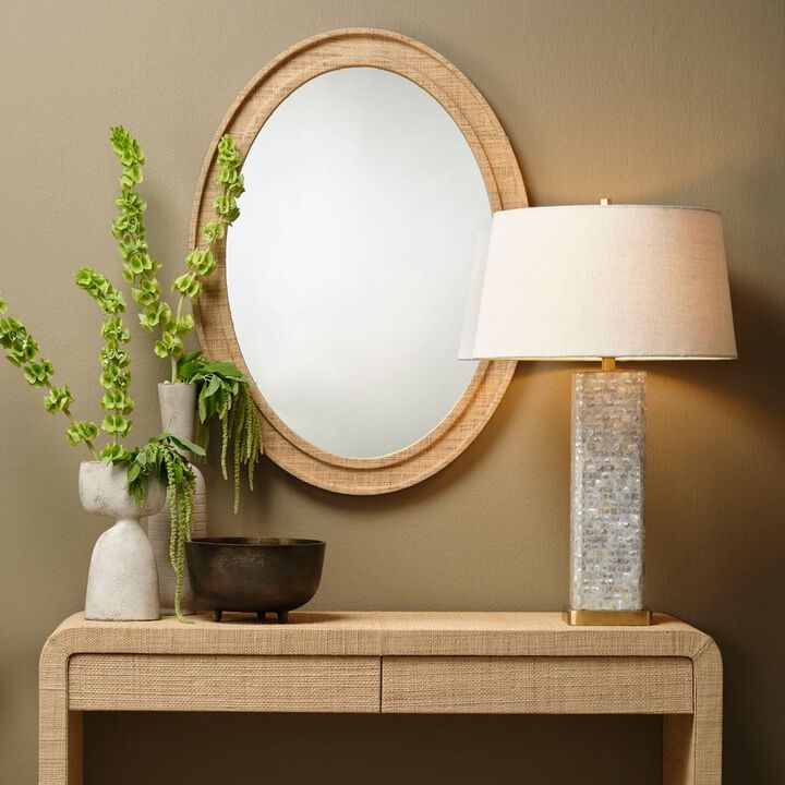 Valley Oval Mirror, Natural