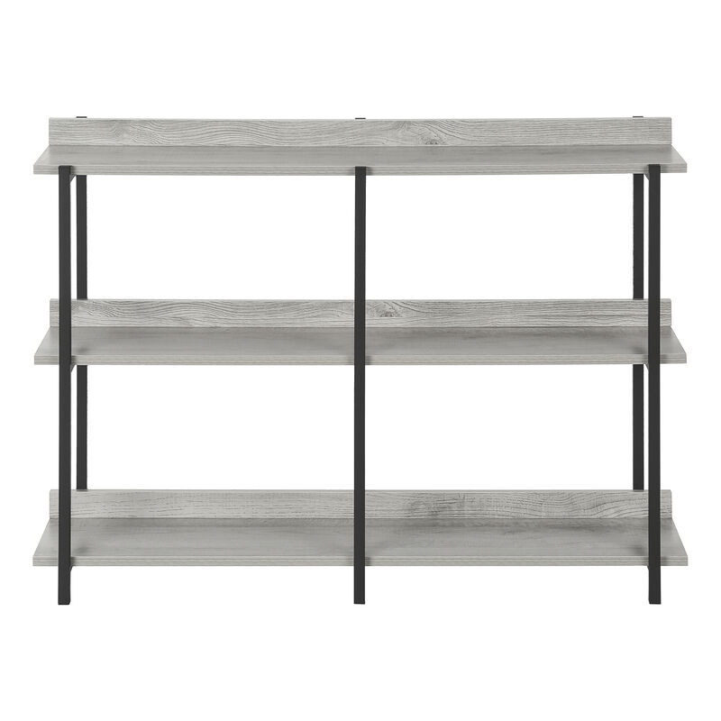 Monarch Specialties I 2217 Accent Table, Console, Entryway, Narrow, Sofa, Living Room, Bedroom, Metal, Laminate, Grey, Black, Contemporary, Modern