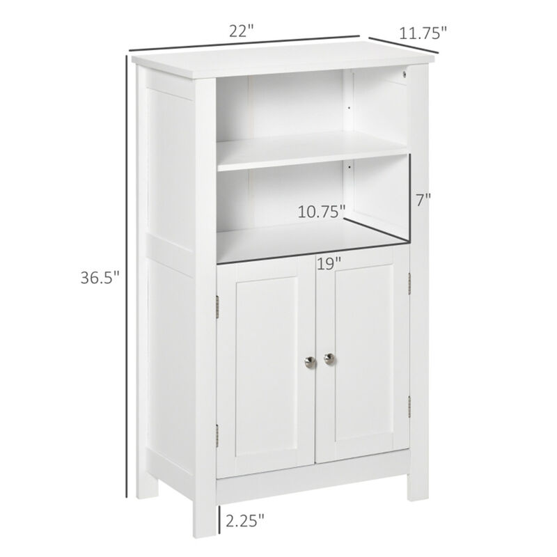 Bathroom Storage Cabinet with Shelves & Doors for Organized Bathroom Essentials
