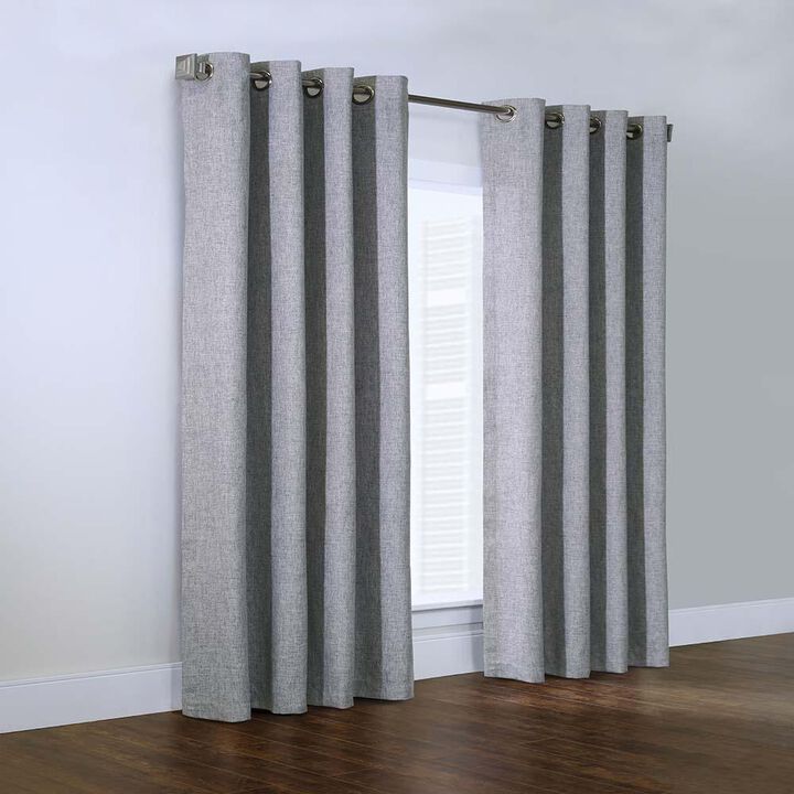 Habitat Linum Solid Textured Inspired Allure Home or Office Light Filtering Grommet Curtain Panel 50" x 95" Light