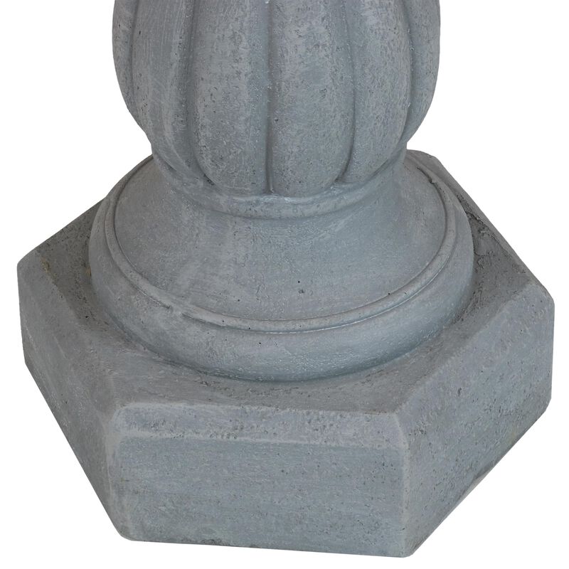 Sunnydaze Contemporary Pillar Polyresin Gazing Globe Stand
