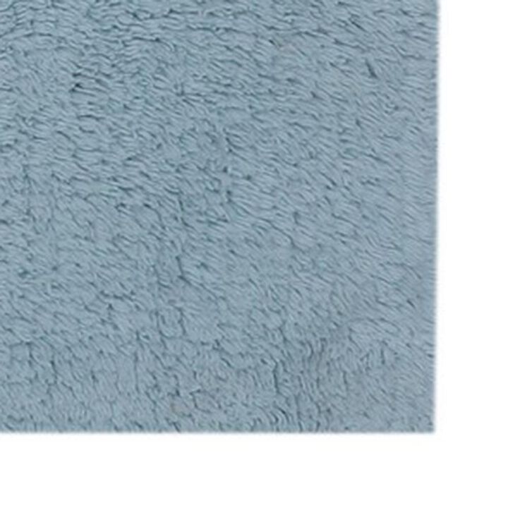Knightsbridge Tuft Twisted 220 GSF Non Skid Back Bath Rug 17 x 24 - Light Blue