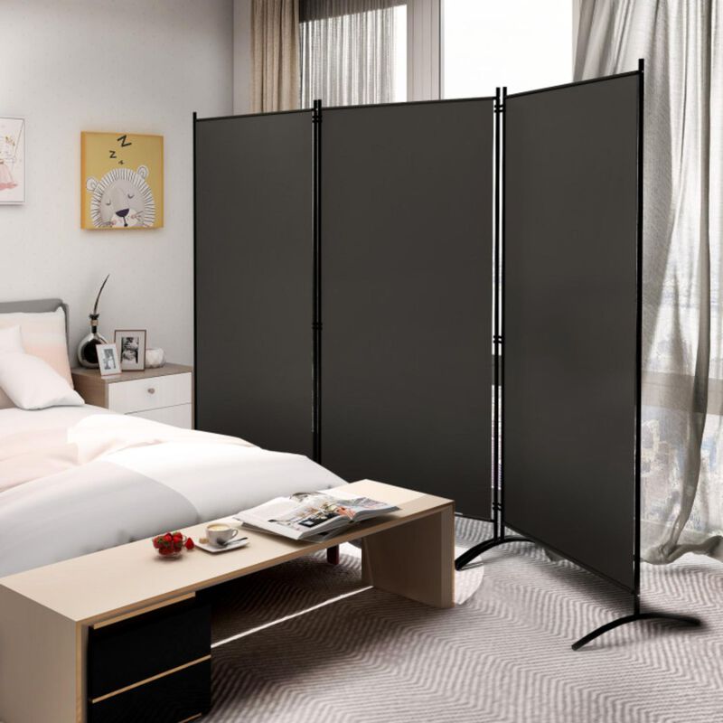 Hivvago 3-Panel Room Divider Folding Privacy Partition Screen for Office Room