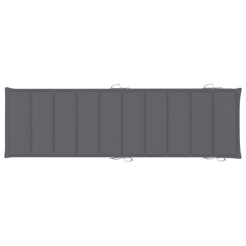 vidaXL Sun Lounger Cushion Anthracite 73.2"x22.8"x1.6"