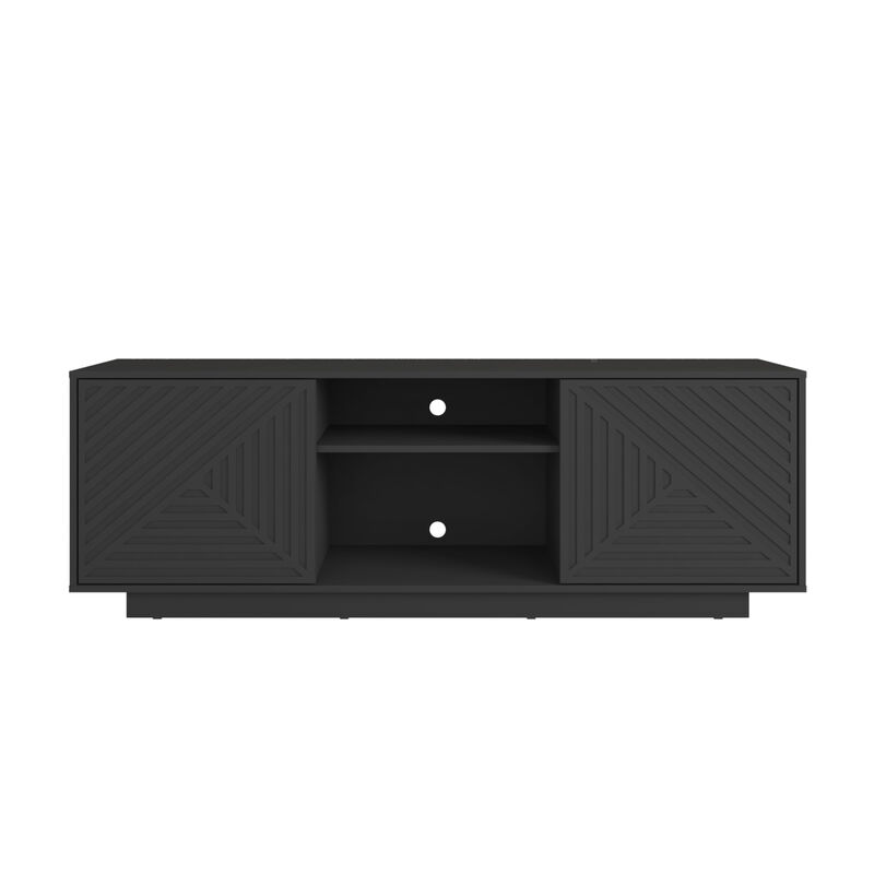 Modern TV Stand For TVs Up To 70", Black