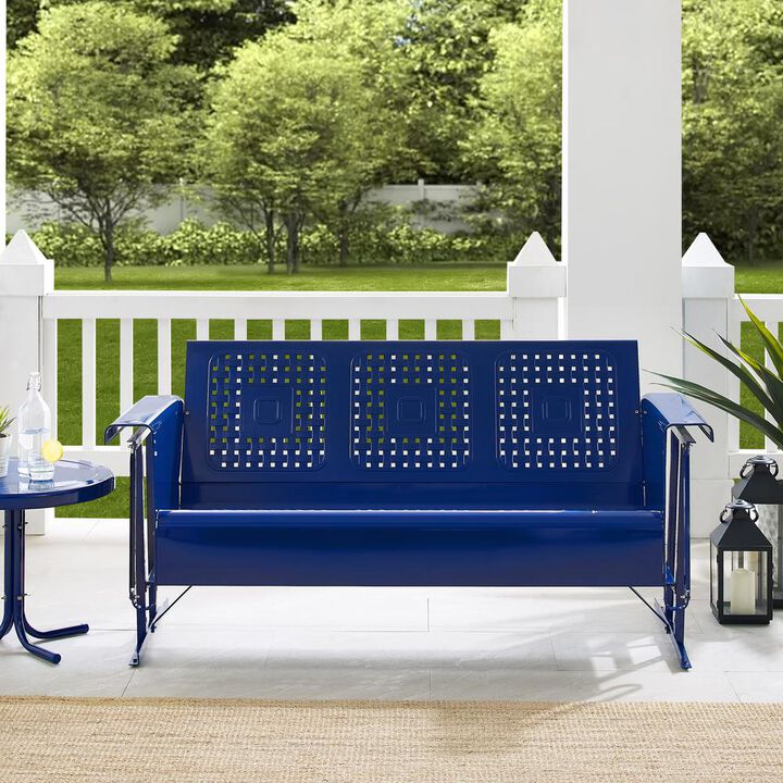 Crosley Furniture Bates Outdoor Metal Sofa Glider Navy
