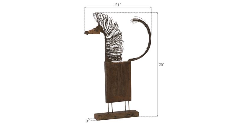 Wire Horse Big Body Sculpture