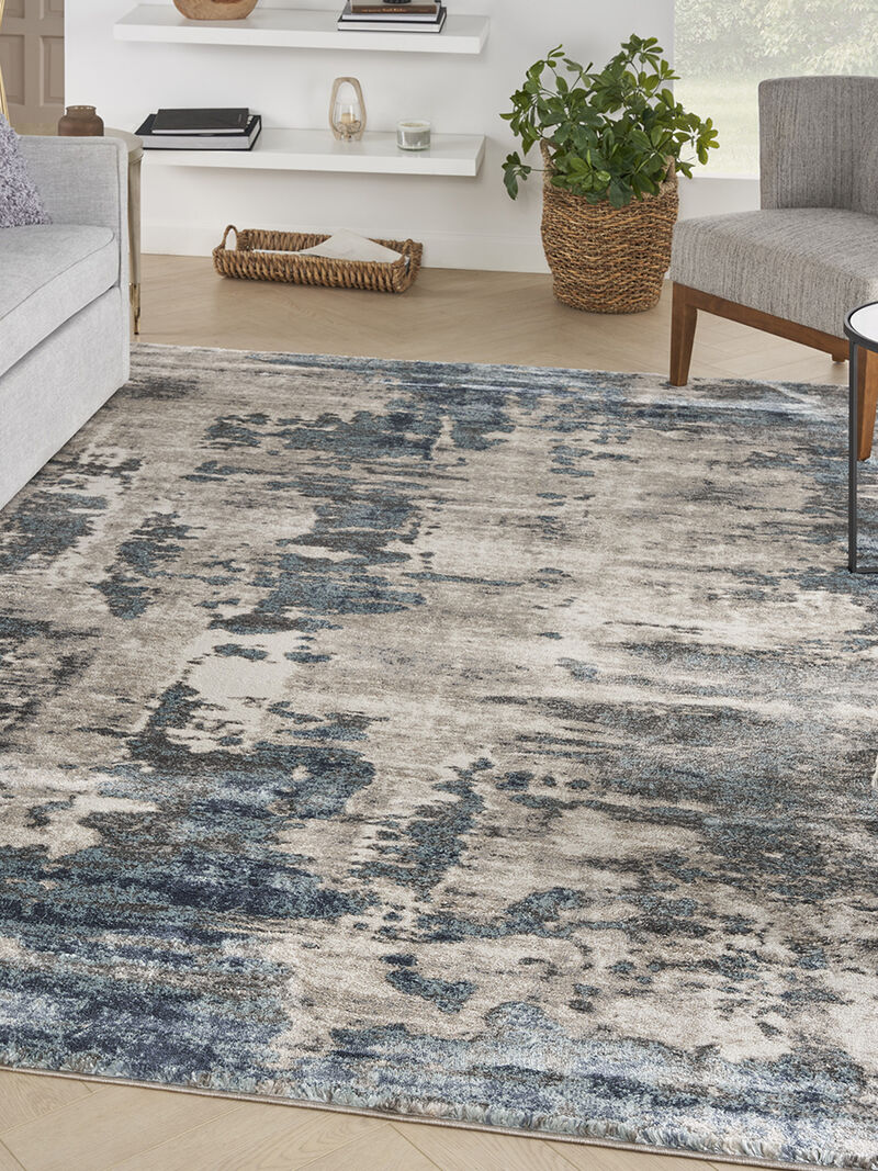 American Manor AMR04 Ivory/Blue 7'10" x 9'10" Rug