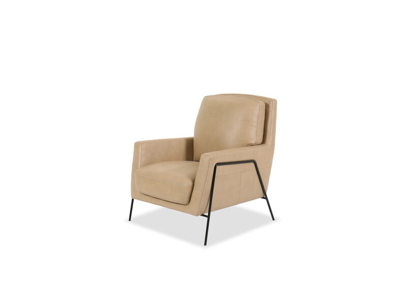 Amette Metal Frame Club Chair, Sand