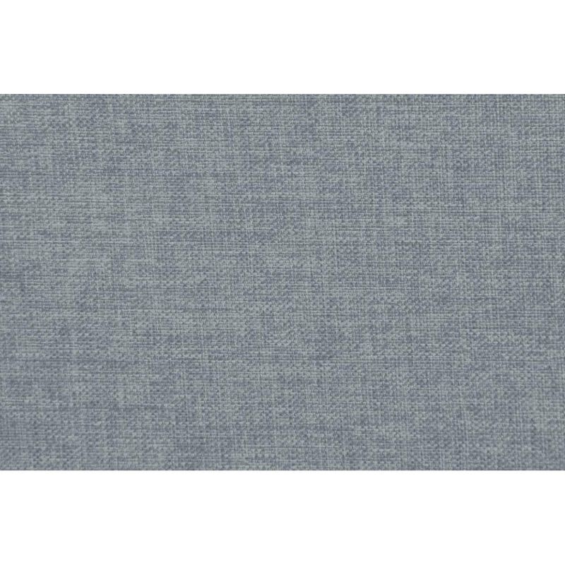 Living Room Furniture Cocktail Ottoman Linen Like Fabric 1 Piece Plush Ottoman Wooden Legs