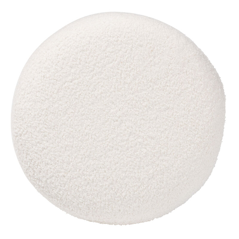 Baxton Studio Tori Modern and Contemporary Ivory Boucle Upholstered Ottoman