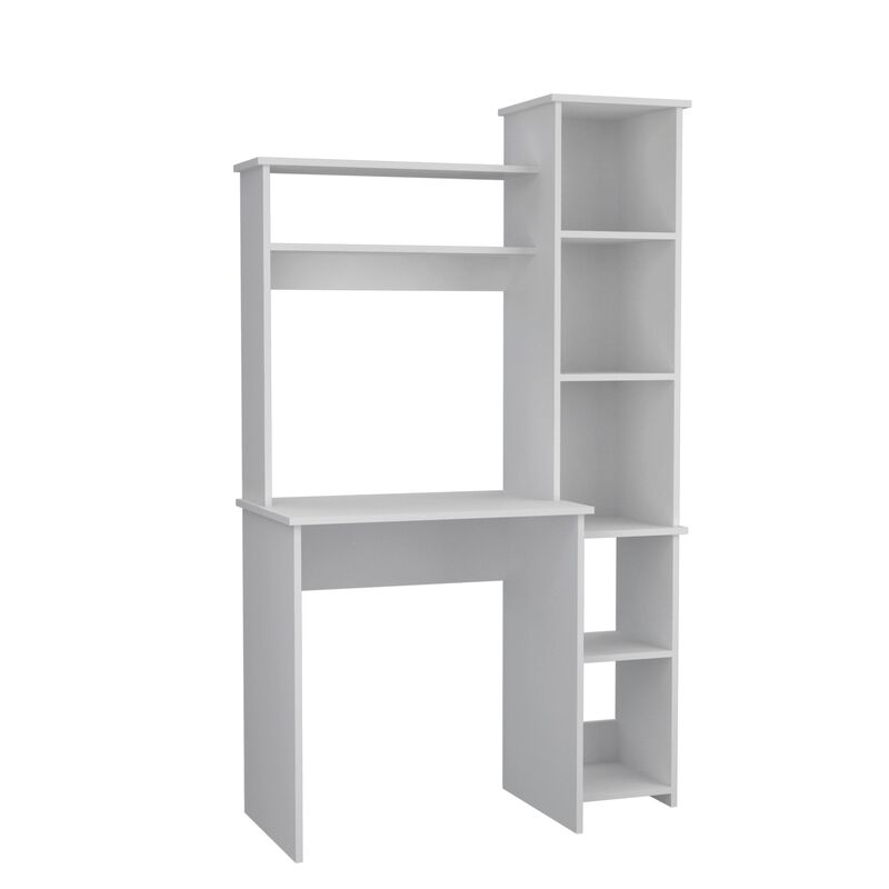 Versalles Writintg Desk, Two Superior Shelves, Bookshelf -Smokey Oak