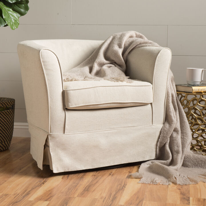 Merax Fabric Swivel Accent Chair with Washable Cover