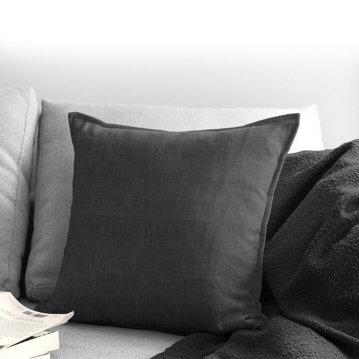 6ix Tailors Fine Linens Austin Charcoal Decorative Throw Pillows