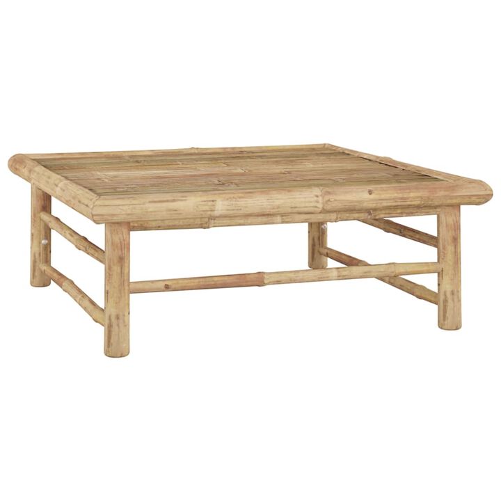 vidaXL Garden Table 25.6"x25.6"x11.8" Bamboo
