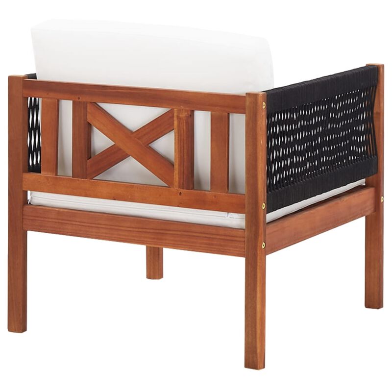 vidaXL Patio Chair with cushion Solid Acacia Wood