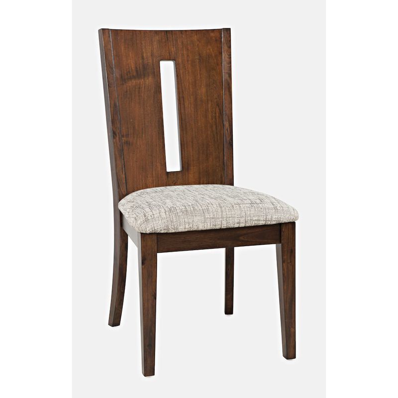 Jofran Urban Icon Contemporary 42 Round Five-Piece Dining Set with Upholstered Chairs