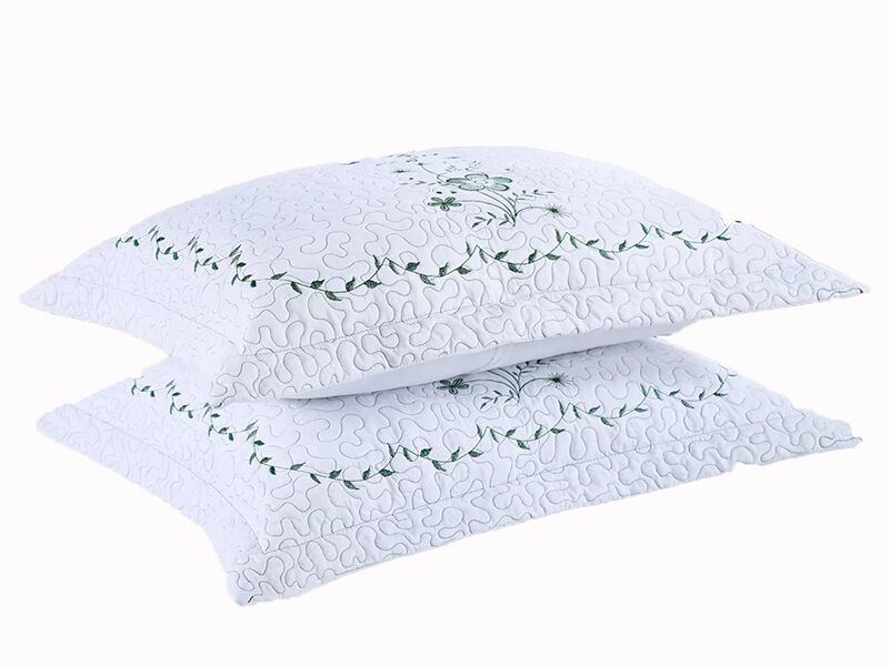 Marcielo 2 Pcs Embroidered Floral Pillow Shams