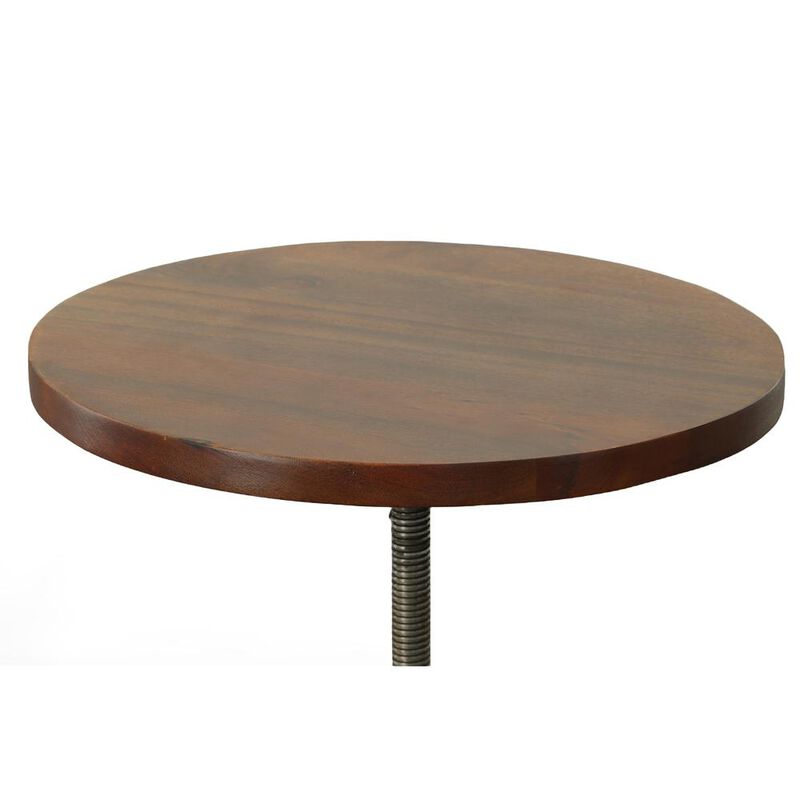 Carolina Living Colton Adjustable Vintage Table - Chestnut Top - Industrial Base