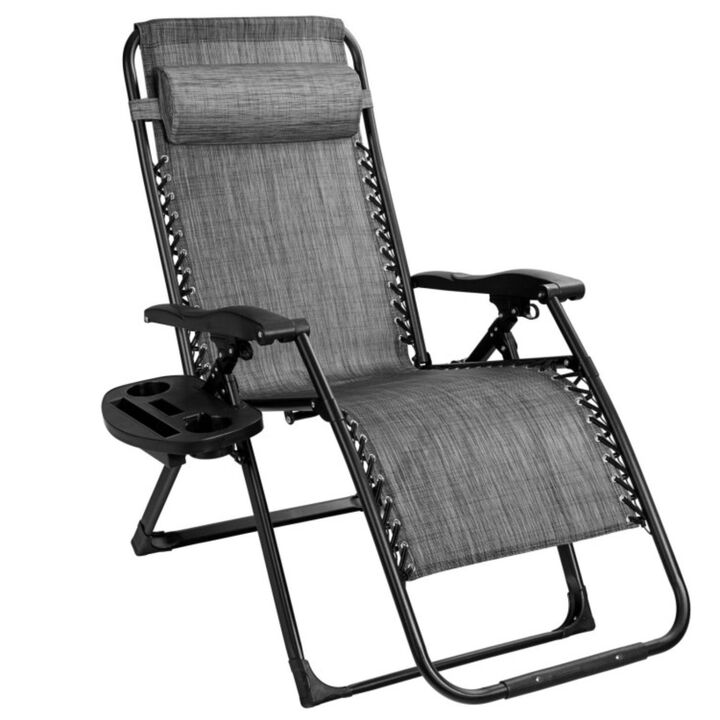 Hivvago Oversize Lounge Chair Patio Heavy Duty Folding Recliner