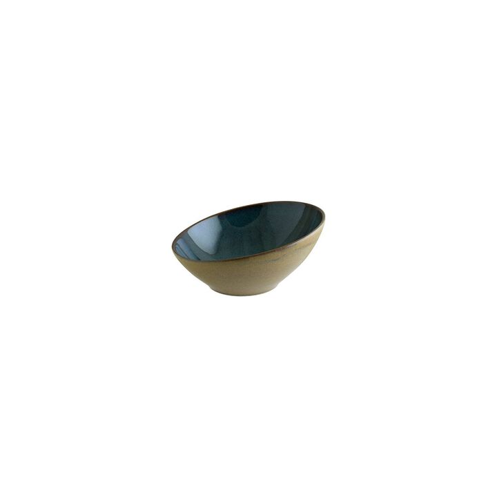 Sphere Ocean dia.6.5" h:3" 12 oz. Round Blue Porcelain Bowl (Set of 4)