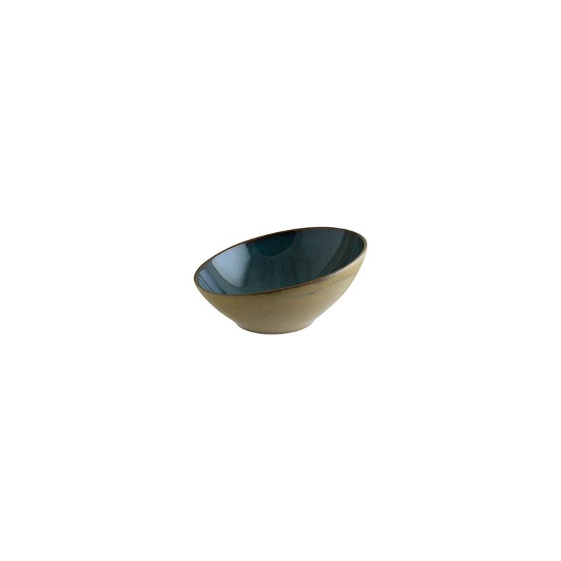 Sphere Ocean dia.6.5" h:3" 12 oz. Round Blue Porcelain Bowl (Set of 4)